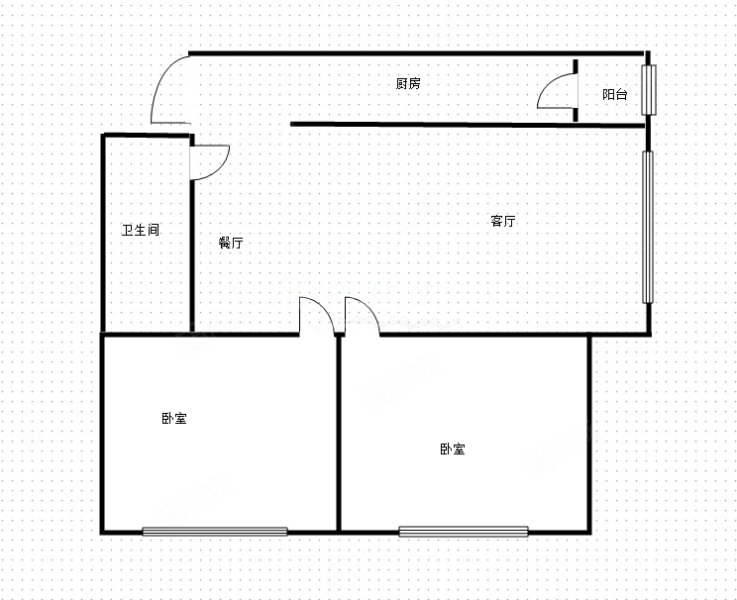 桐楠格领誉2室2厅1卫88.7㎡西南105万