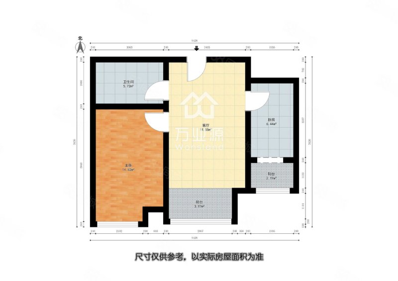 碧海鸿庭1室1厅1卫68.56㎡南145万