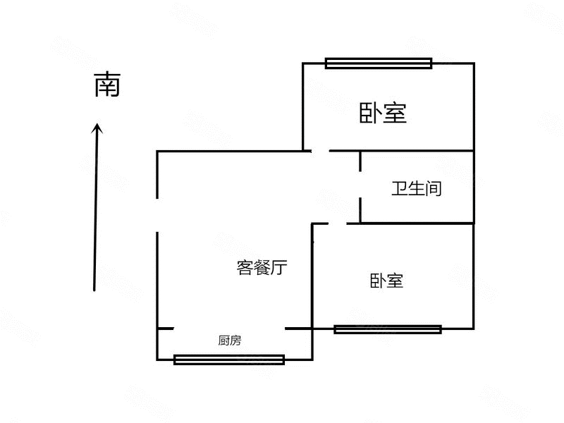 新风里2室1厅1卫72㎡南26万