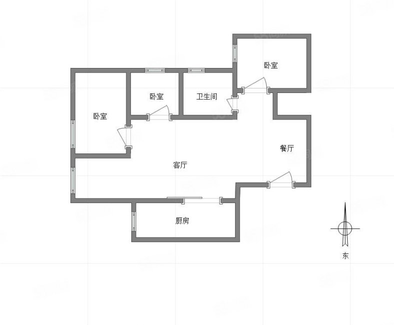 财信渝中城3室2厅1卫88㎡东149万