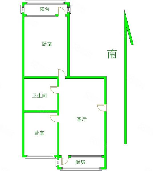 天宝花园2室1厅1卫67㎡南北34万