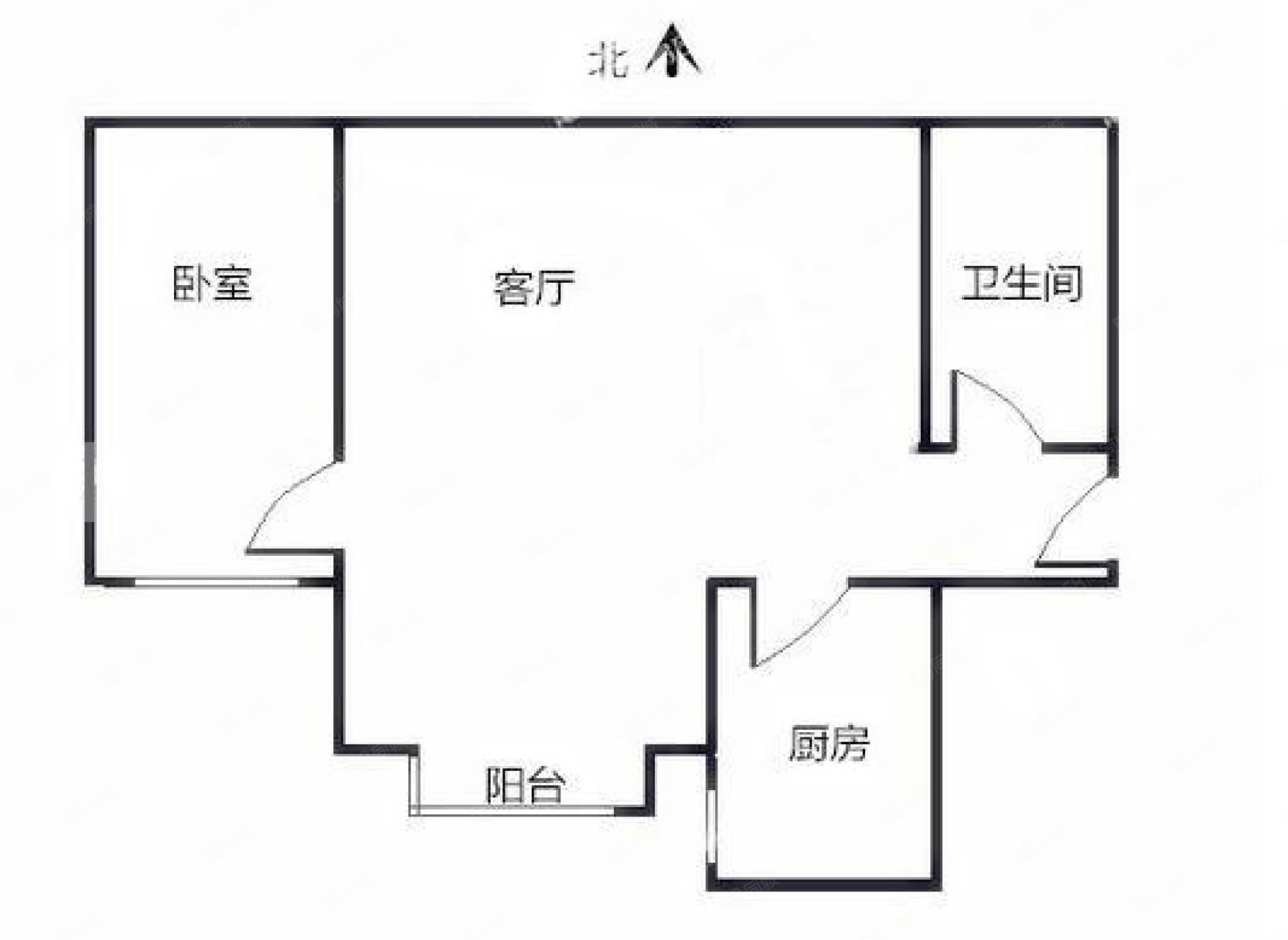 腾飞园1室1厅1卫61.7㎡南125万