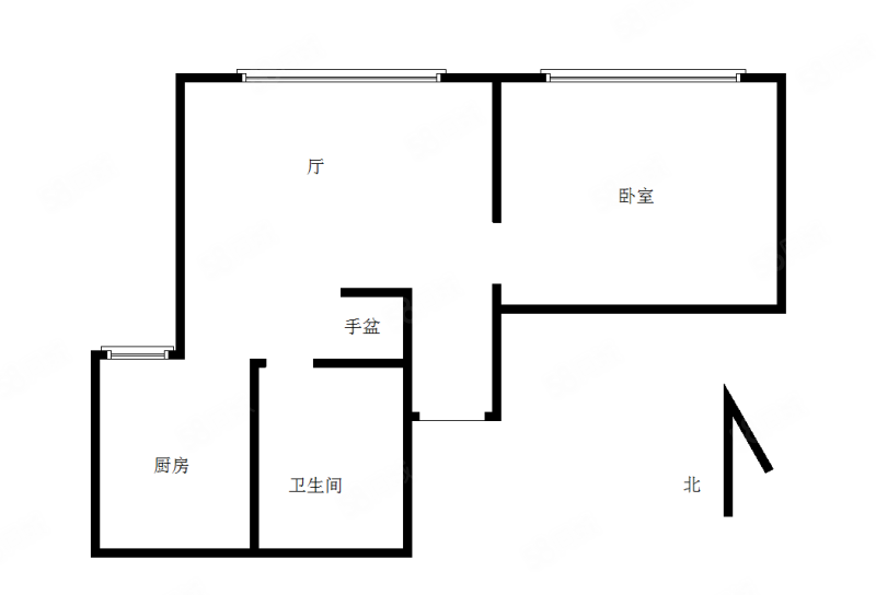 都会轩1室2厅1卫67.05㎡西北526万