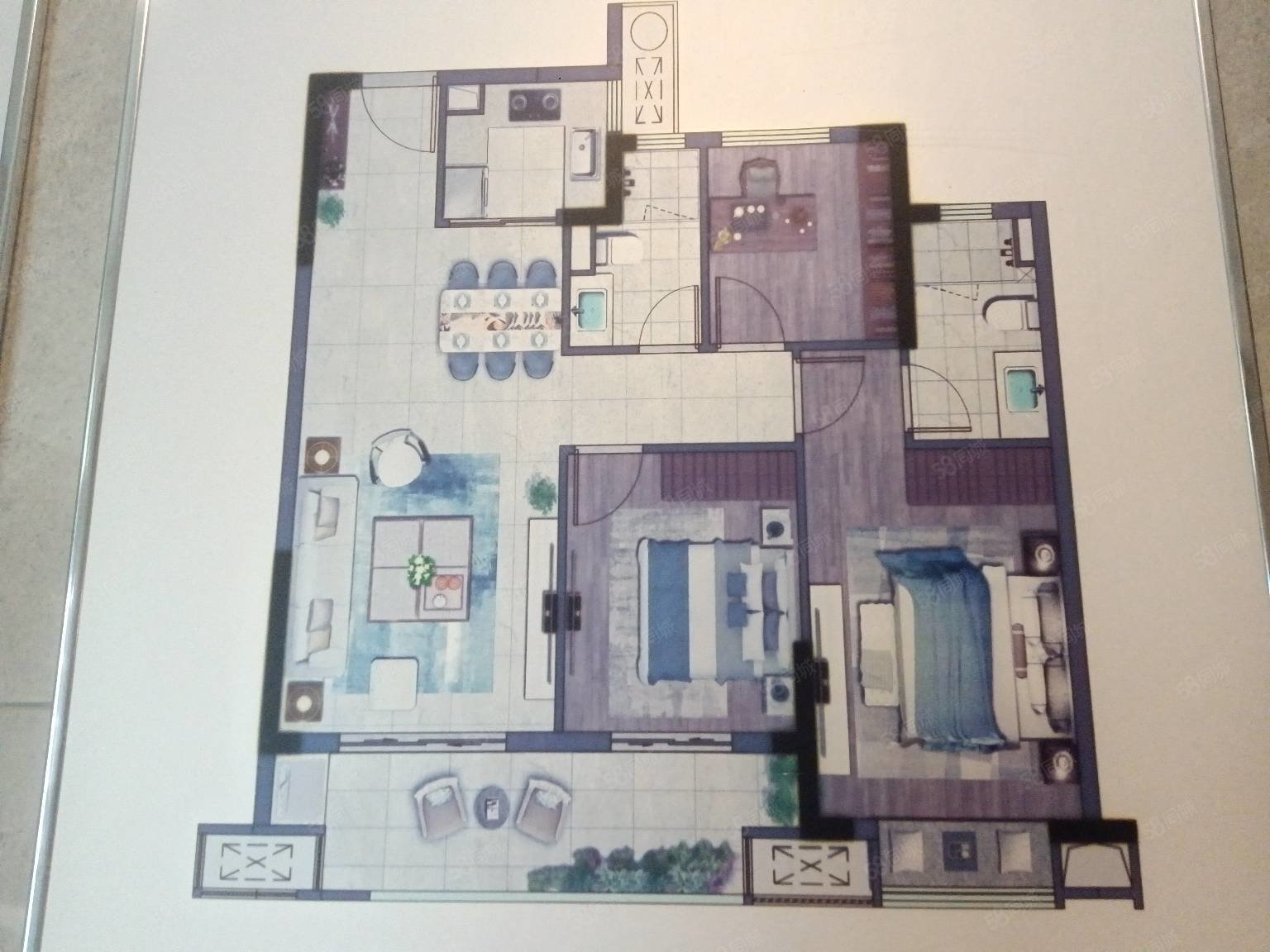 上城家园3室2厅2卫75㎡南北105万