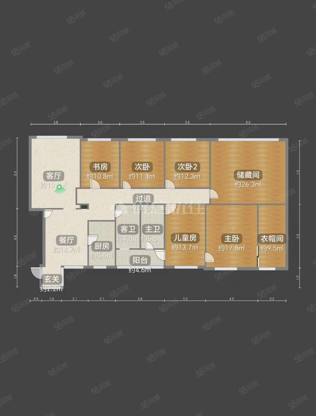 圣苑林居6室2厅2卫209.76㎡南126万