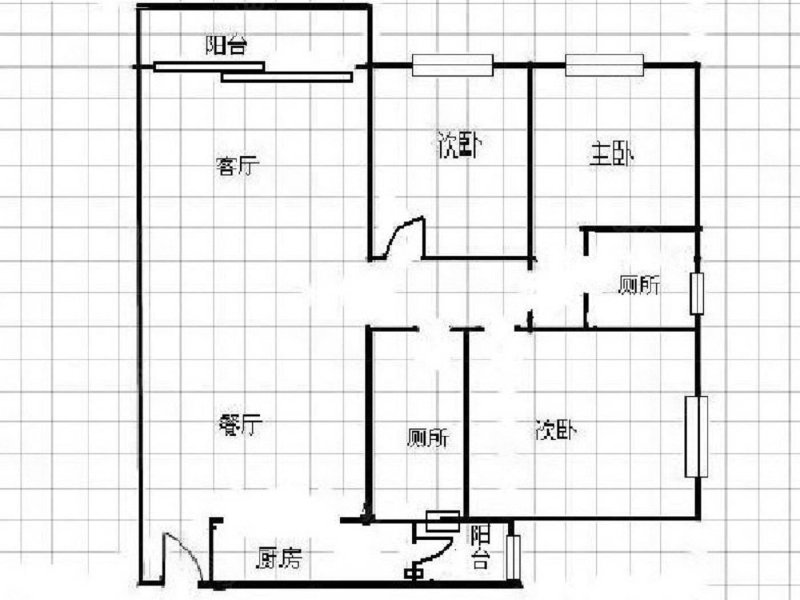 保利花半里百合园3室2厅2卫99.9㎡南139.6万