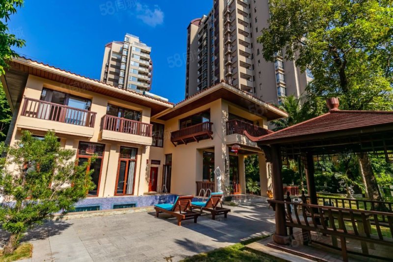 三亚湾一线海景大独栋别墅占地3亩9房超大泳池地段好急售