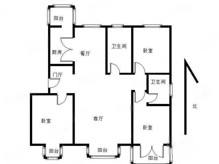 月明湾3室2厅1卫151.02㎡南北115万