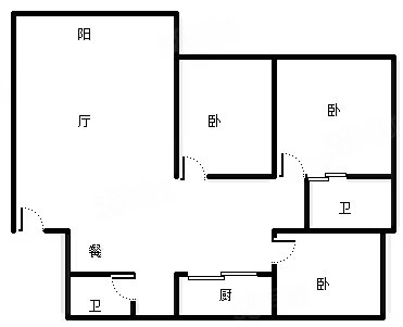 三亚市建筑工程总公司住宅小区3室2厅2卫126㎡南北193万