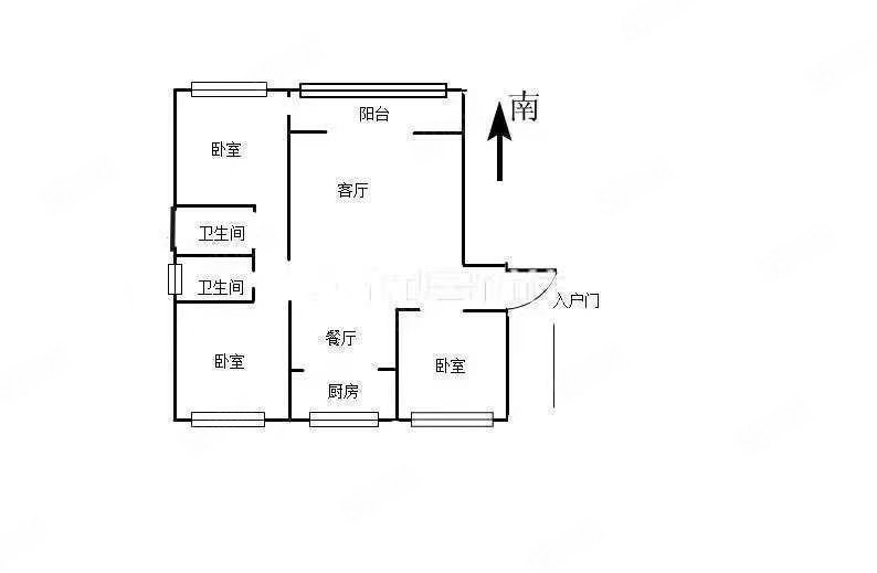 金桂园3室2厅2卫132㎡南北89.5万