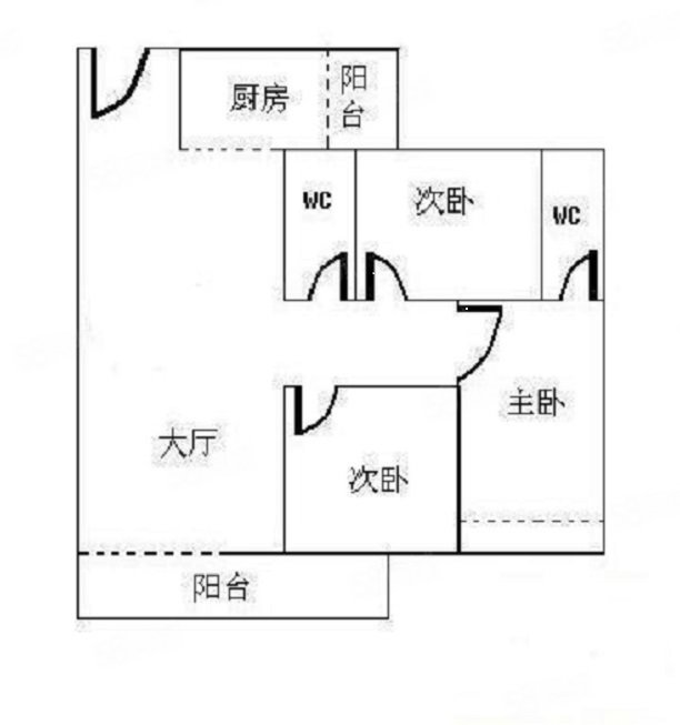 连云小区3室1厅1卫93.75㎡南北68万