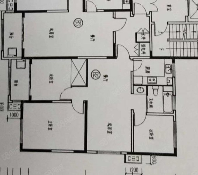 仁恒公园四季2室2厅1卫91㎡南北166万