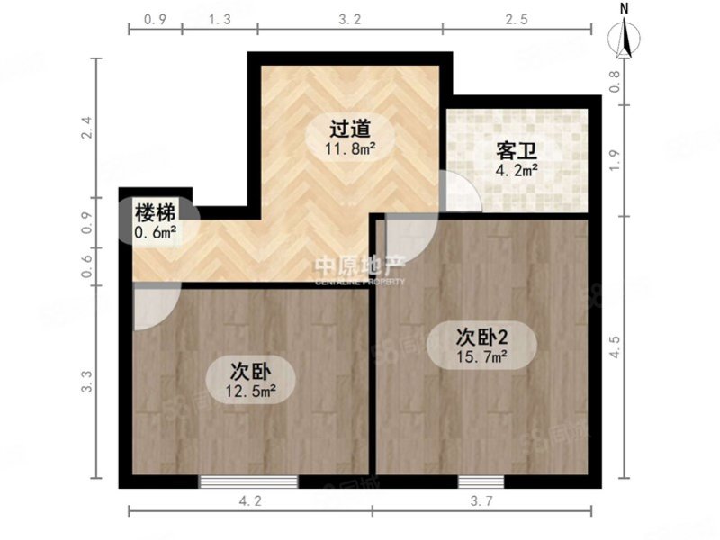 水木天成阁林园3室1厅2卫123.71㎡南北170万