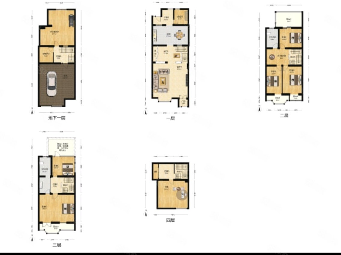 水色時光別墅6室3廳2衛(wèi)218.47㎡南北498萬