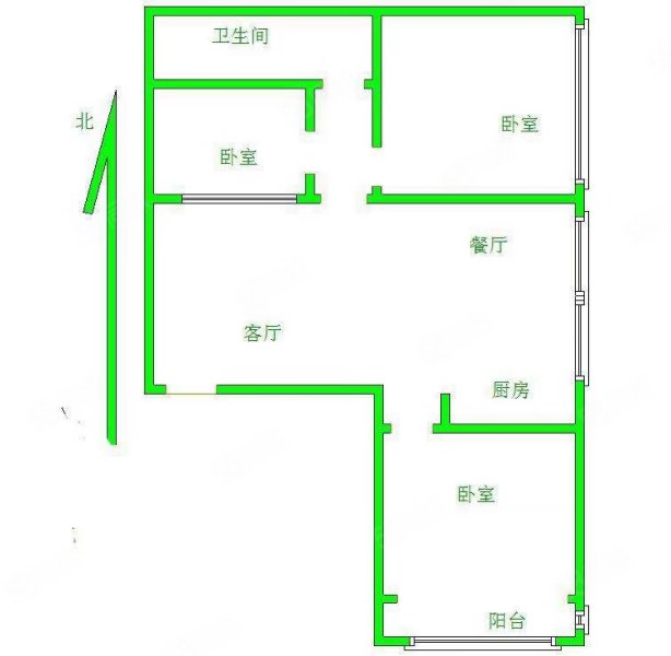 阳光佳苑(B区)3室2厅1卫92㎡东南70.8万