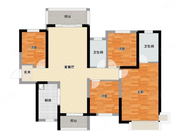 新邵幸福花园4室2厅2卫145㎡南北40万