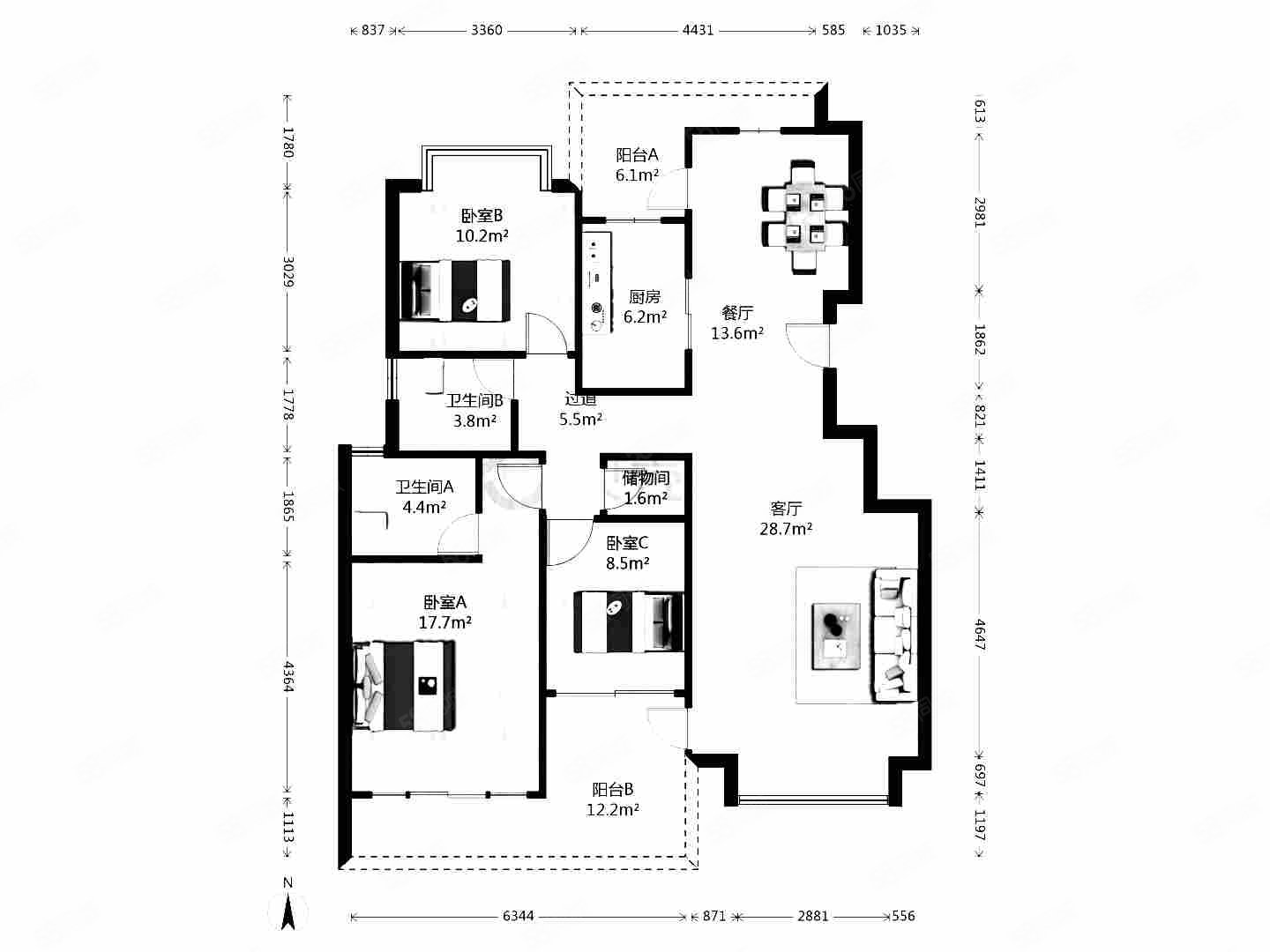 新华学府春天满二环境好出行方便南北通透有电梯
