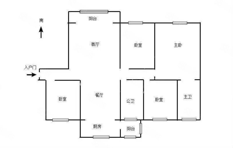 融创微风十里4室2厅3卫143.9㎡南北83万