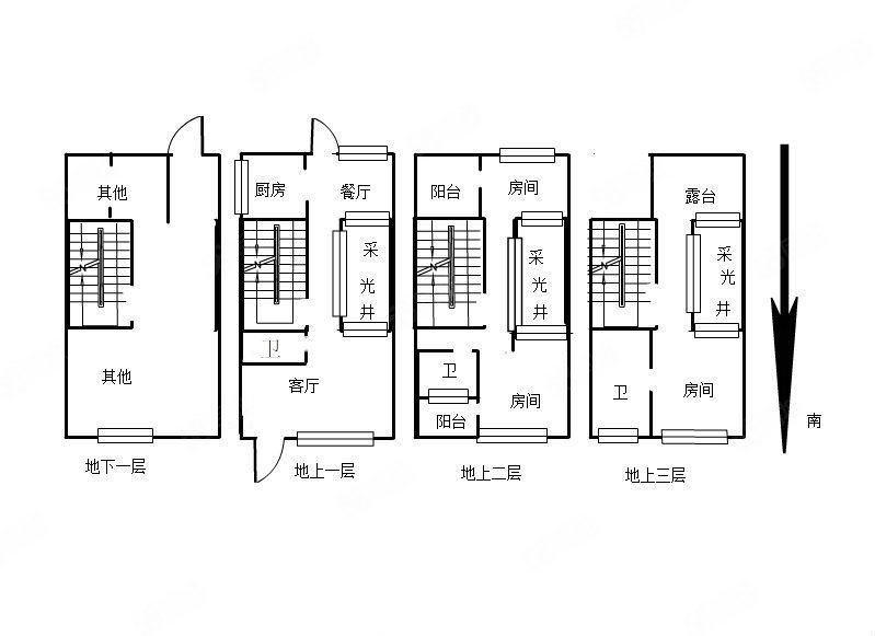 香林水筑(别墅)4室2厅4卫175㎡南北480万