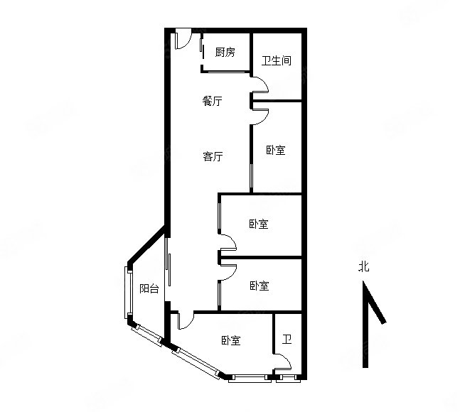 九龙城4室2厅2卫141.94㎡南598万