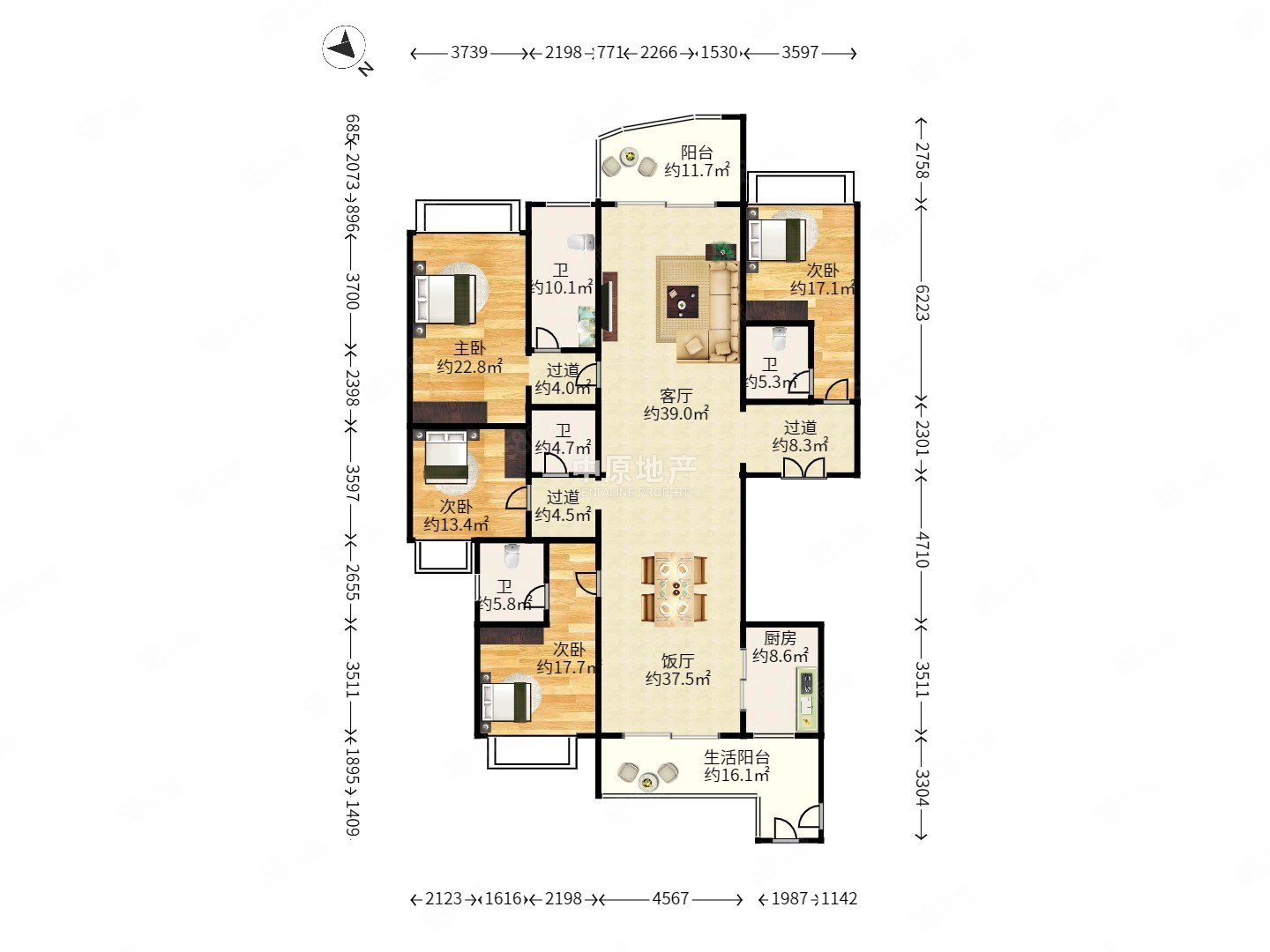 剑桥郡剑桥汇精装大平层高层江景视野开阔