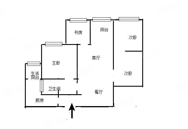 金域华府(平昌)3室2厅2卫94㎡南北52.8万