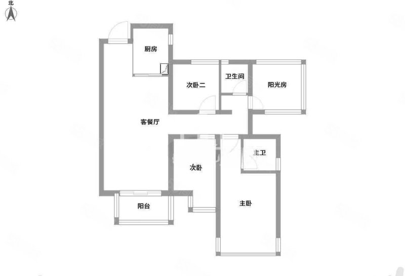 荣和悦澜山3室2厅2卫90.56㎡南128万