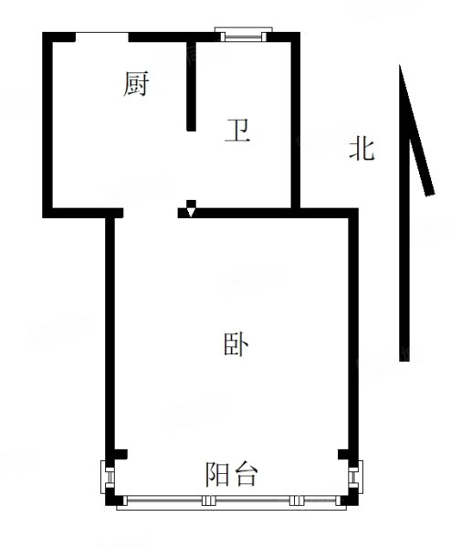 鸡鸣山庄1室0厅1卫28.34㎡南188万