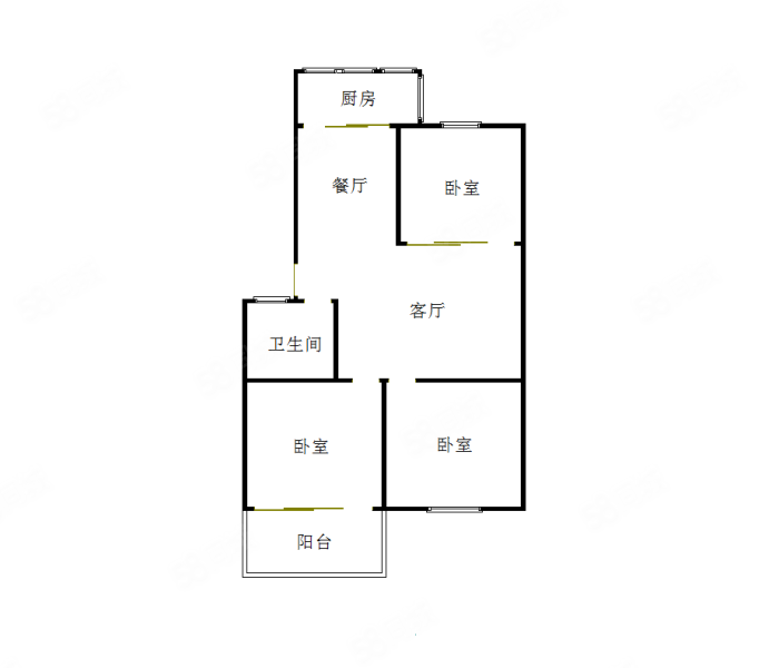 天怡花园3室2厅1卫96㎡南北268万