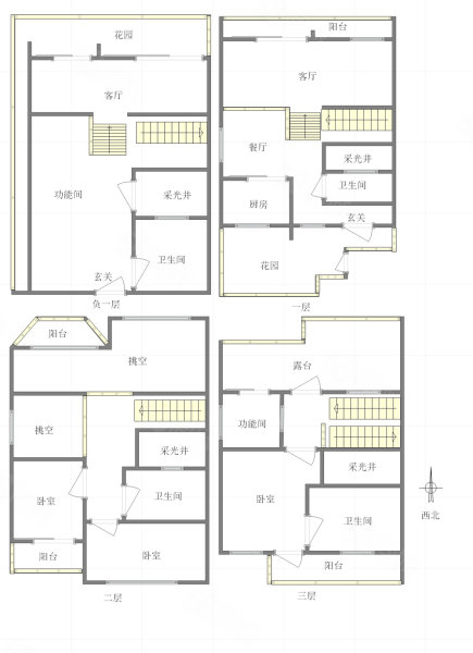 约克郡翠微堤5室2厅4卫321.86㎡南北700万