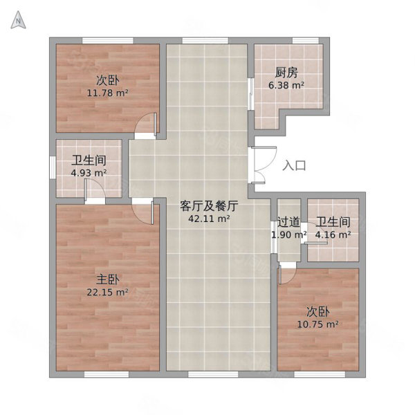 金山嘉园(延吉)3室1厅2卫192㎡南北129万