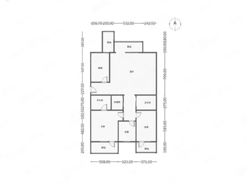 丰融园3室2厅2卫164㎡南北3700万