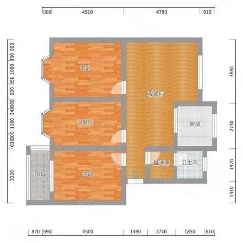 尚都艳澜山3室2厅1卫115㎡南北76万