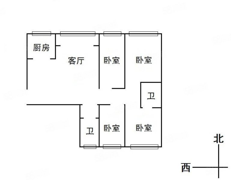 龙旺伯乐佳园3室2厅2卫143.16㎡南北79万