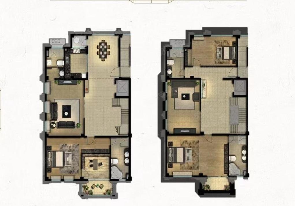 华侨城苏河湾(别墅)4室2厅4卫365㎡南北6105万