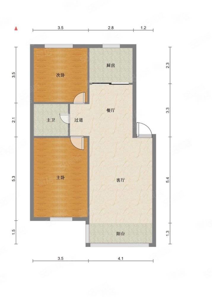 鸿丽家园2室2厅1卫108㎡东75万