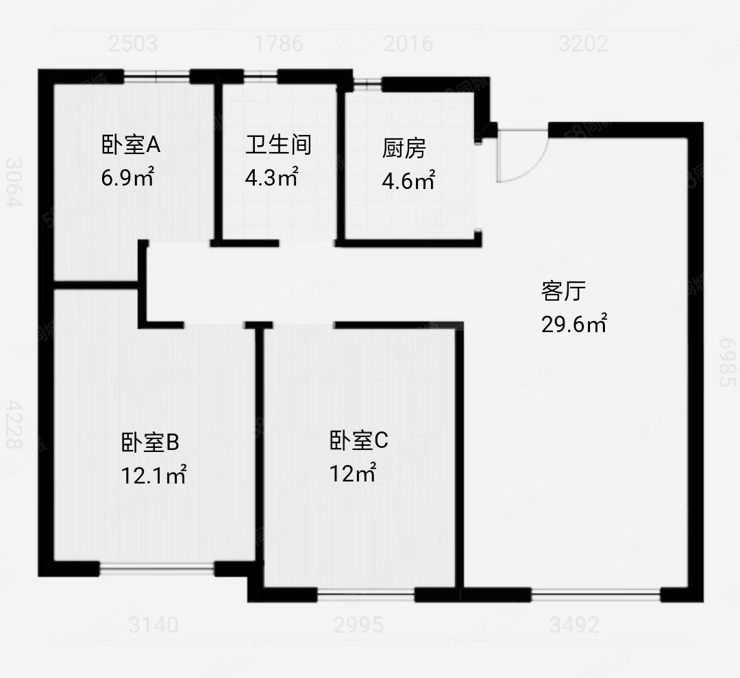 大连天下粮仓户型图片