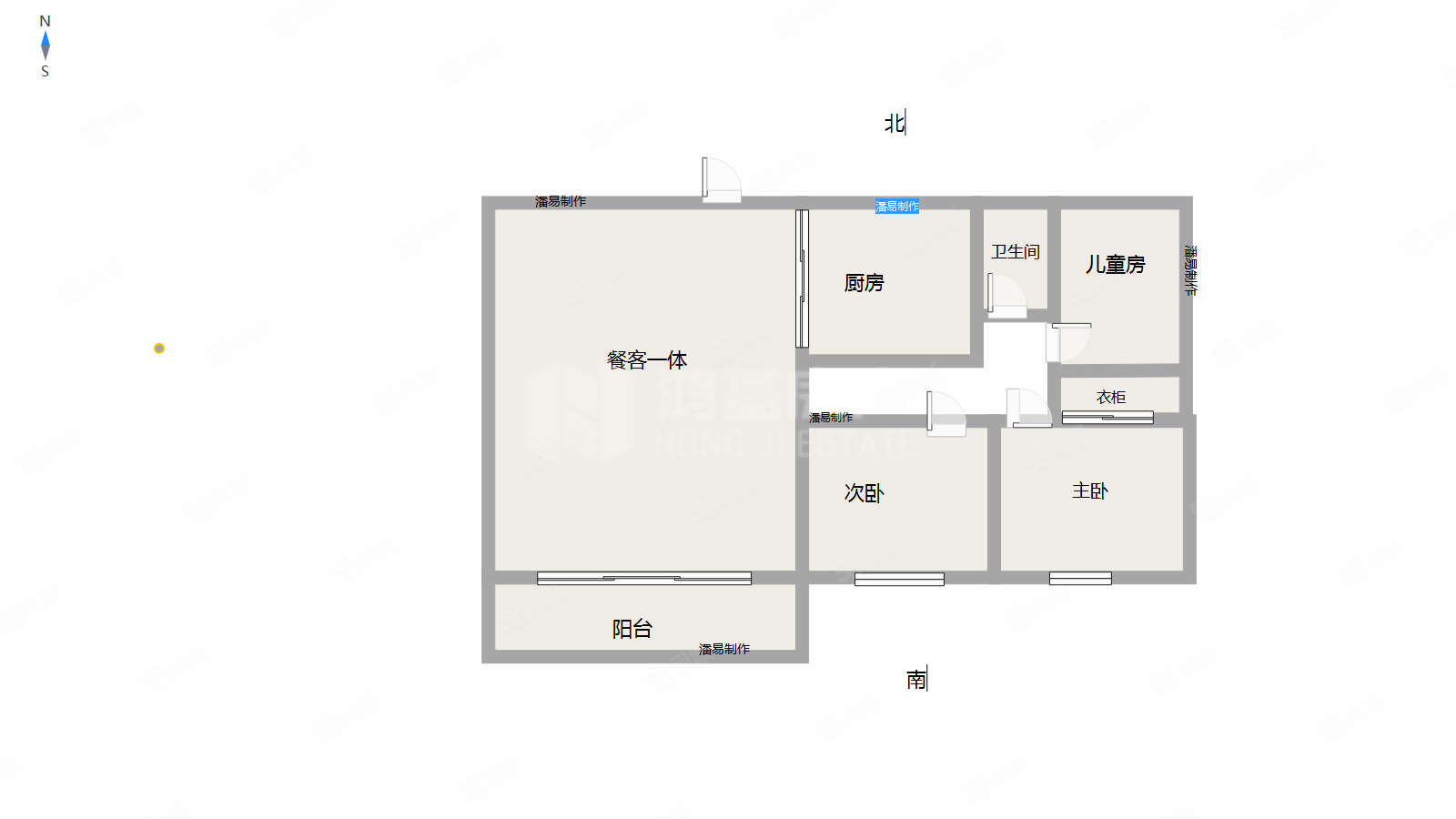 万科海上传奇3室2厅1卫94.17㎡南北160万