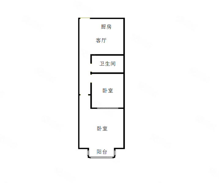 福建福州鼓楼鼓东红霞新城南北方向2室2厅1卫53.8㎡总价228万