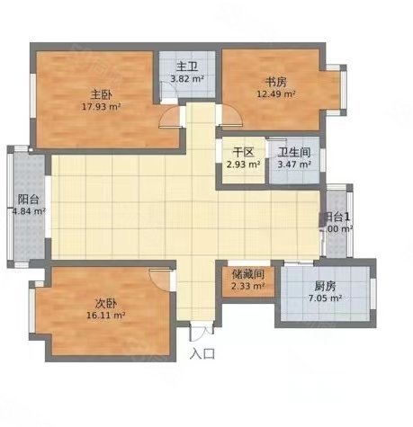 吉祥阁3室2厅2卫108㎡南北210万