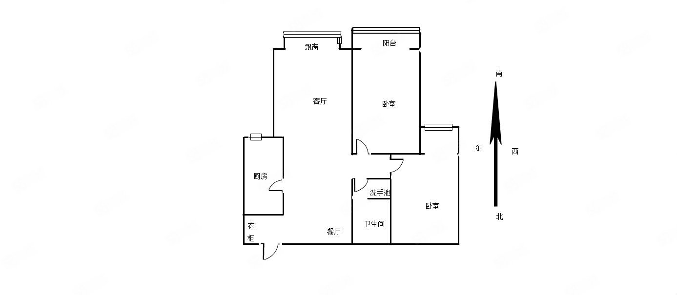 首府香格里拉2室1厅1卫97.1㎡南58万