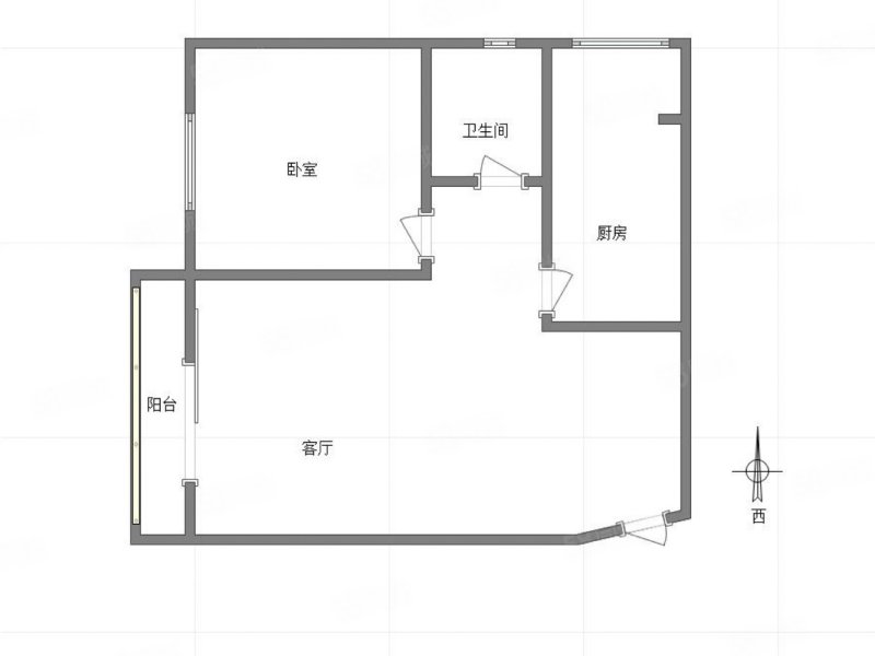 渝高美好星空1室2厅1卫53㎡南北39万