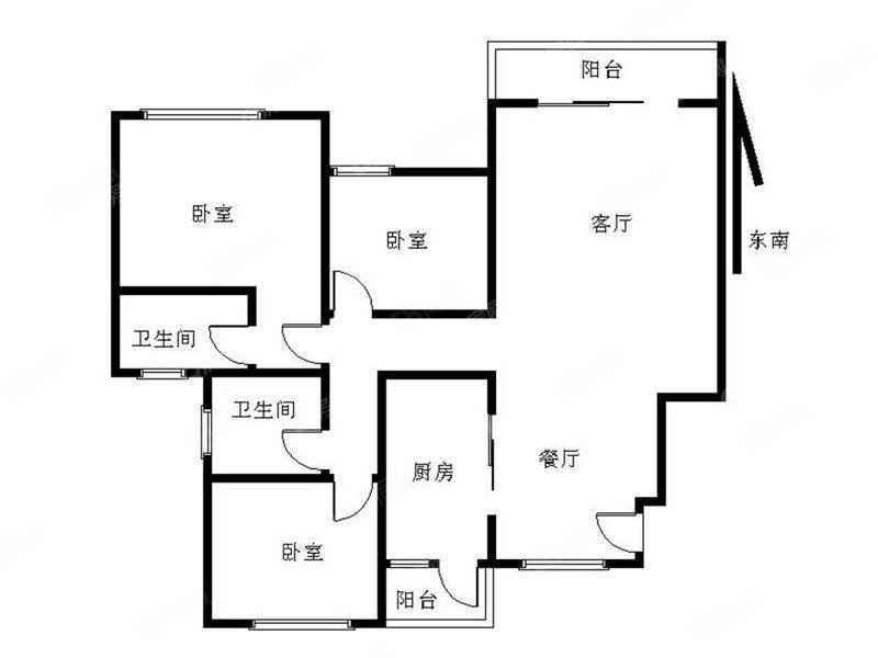 新盛世花园3室2厅1卫103㎡南78万