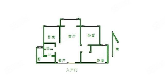 恒大名都3室2厅1卫106㎡南北110万