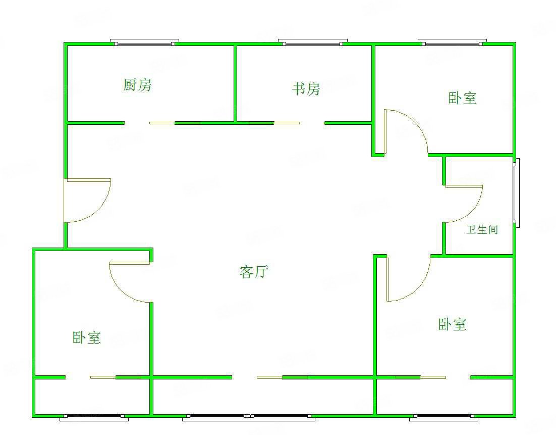 商基鑫城3室2厅1卫122㎡南北88万