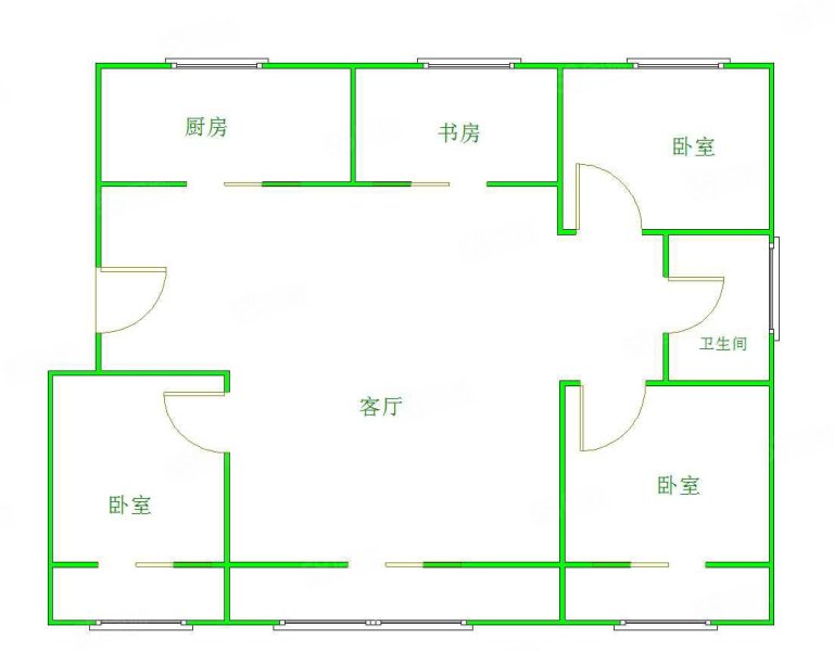 商基鑫城3室2厅1卫122㎡南北88万