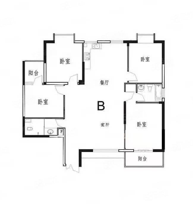 雅景华庭2室2厅1卫102㎡南北36万