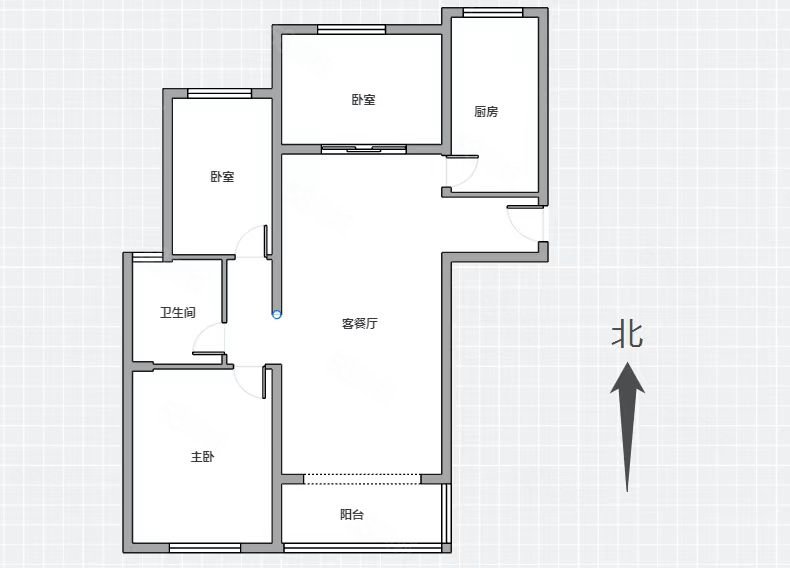 华都金色兰庭3室2厅1卫126㎡南北83万