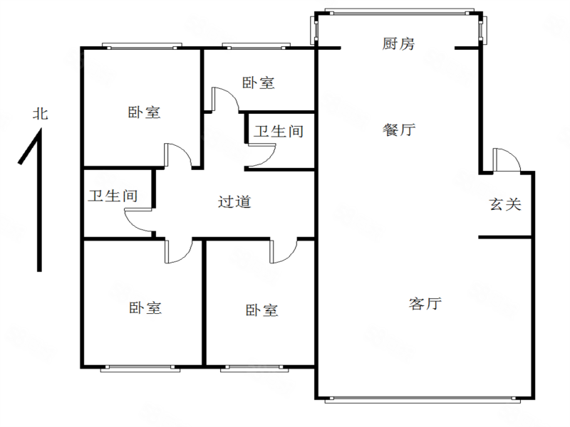 皇城东苑4室2厅2卫188㎡南北150万