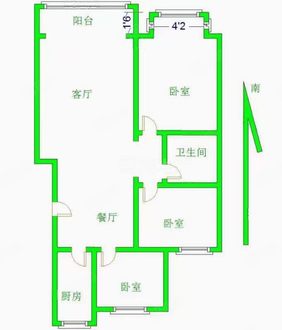 正大东升住宅小区3室2厅2卫120㎡南北86.8万